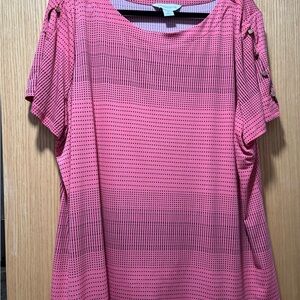 Liz Claiborne Pink Boxy Blouse with Relaxed Fit